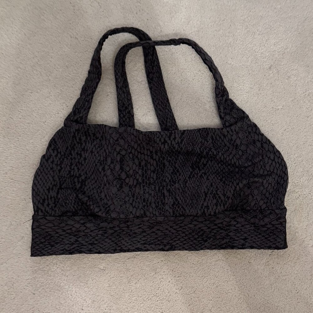 Gray and Black All In Motion Sports Bra